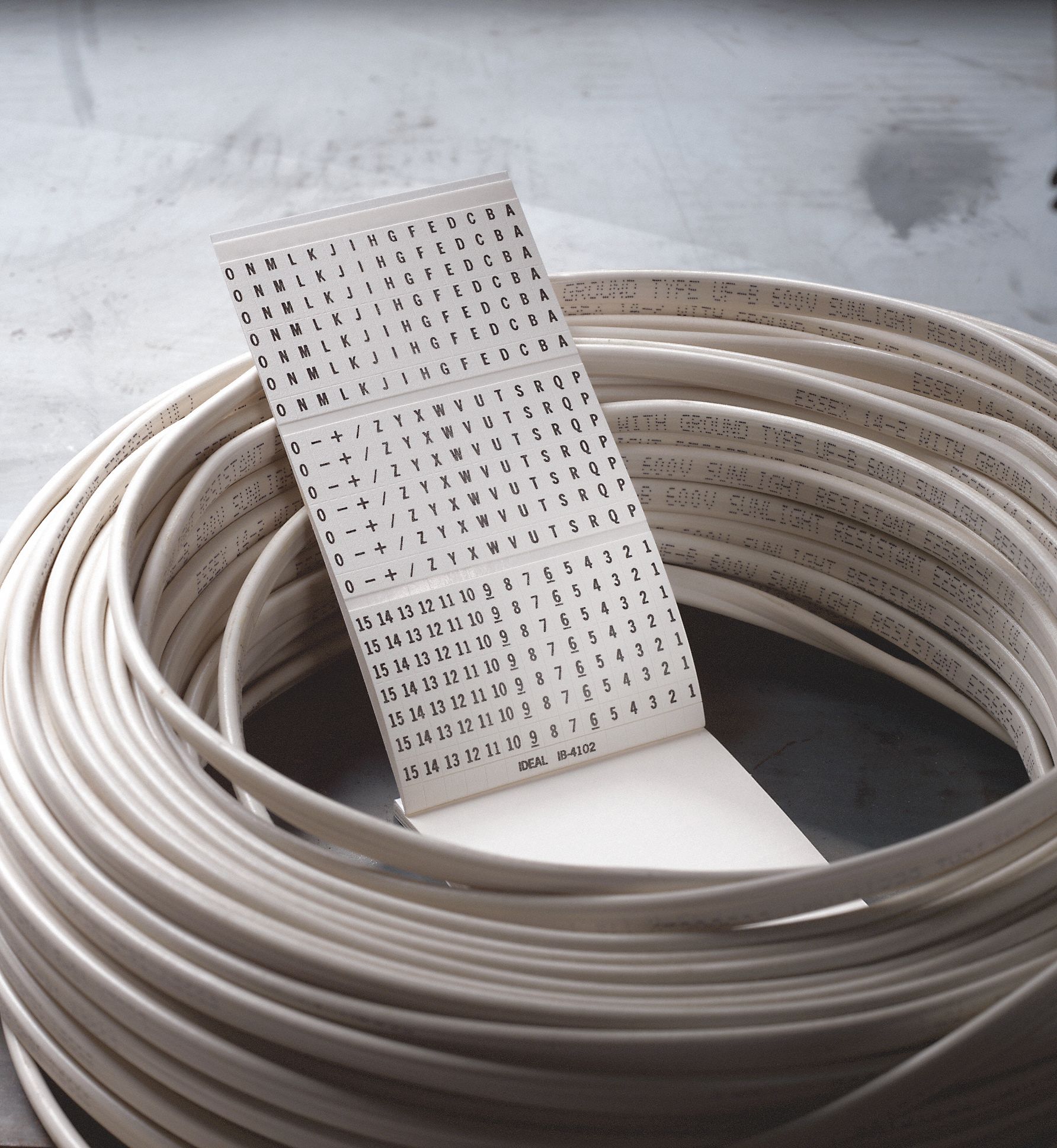 IDEAL SHIELD Wire Marker Book, Preprinted, 0 to 9, White, Markers per