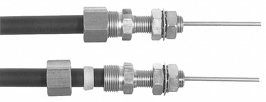 Thread Bulkhead Fitting Conduit Control, Control Cable Installation