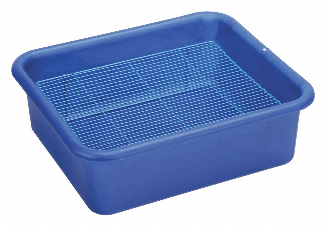 Laboratory Tray: Polypropylene, 4 3/4 in Overall Ht, Rectangular, 12 1/8 in Overall Wd, Sterile
