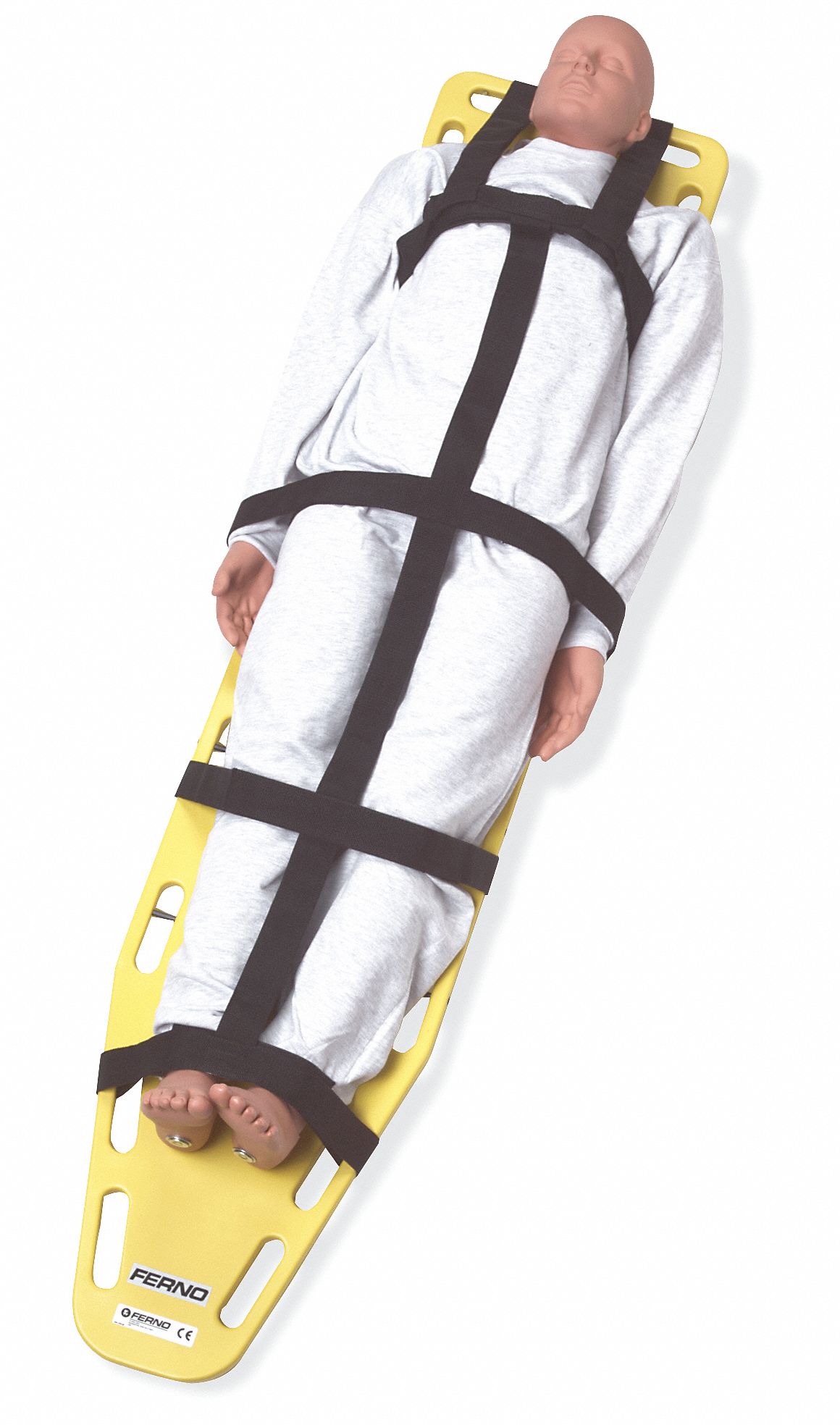 GRAINGER APPROVED Stretcher Strap, Black, 5 ft Length, 2 in Width