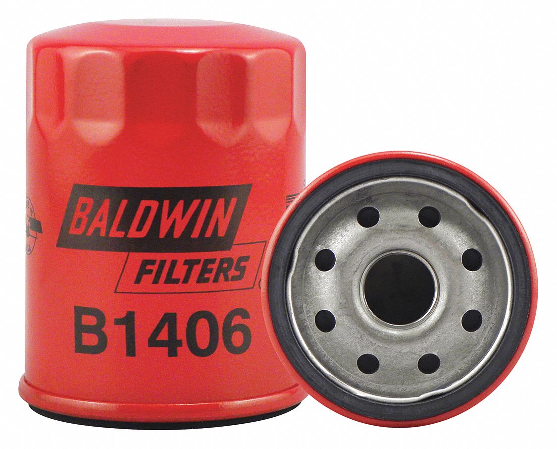 BALDWIN FILTERS SpinOn Oil Filter, Length 3 1/2 in, Outside Dia. 2