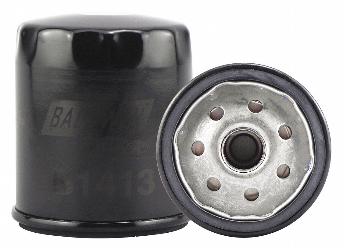 Oil Filter: B1413, 3/4"-16 Thread Size, 3 1/2 in Overall Ht, 3 in Outside Dia, Oil
