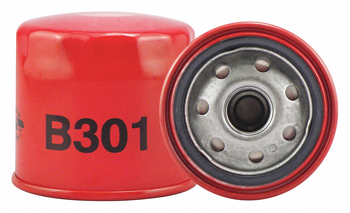 Oil Filter: B301, M20-1.50 Thread Size, 2 7/8 in Overall Ht, 3 in Outside Dia, Oil