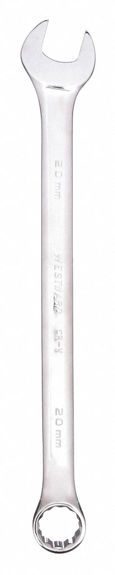 COMBINATION WRENCH, ALLOY STEEL, CHROME, 20 MM HEAD SIZE, 11 1/2 IN OVERALL L, OFFSET