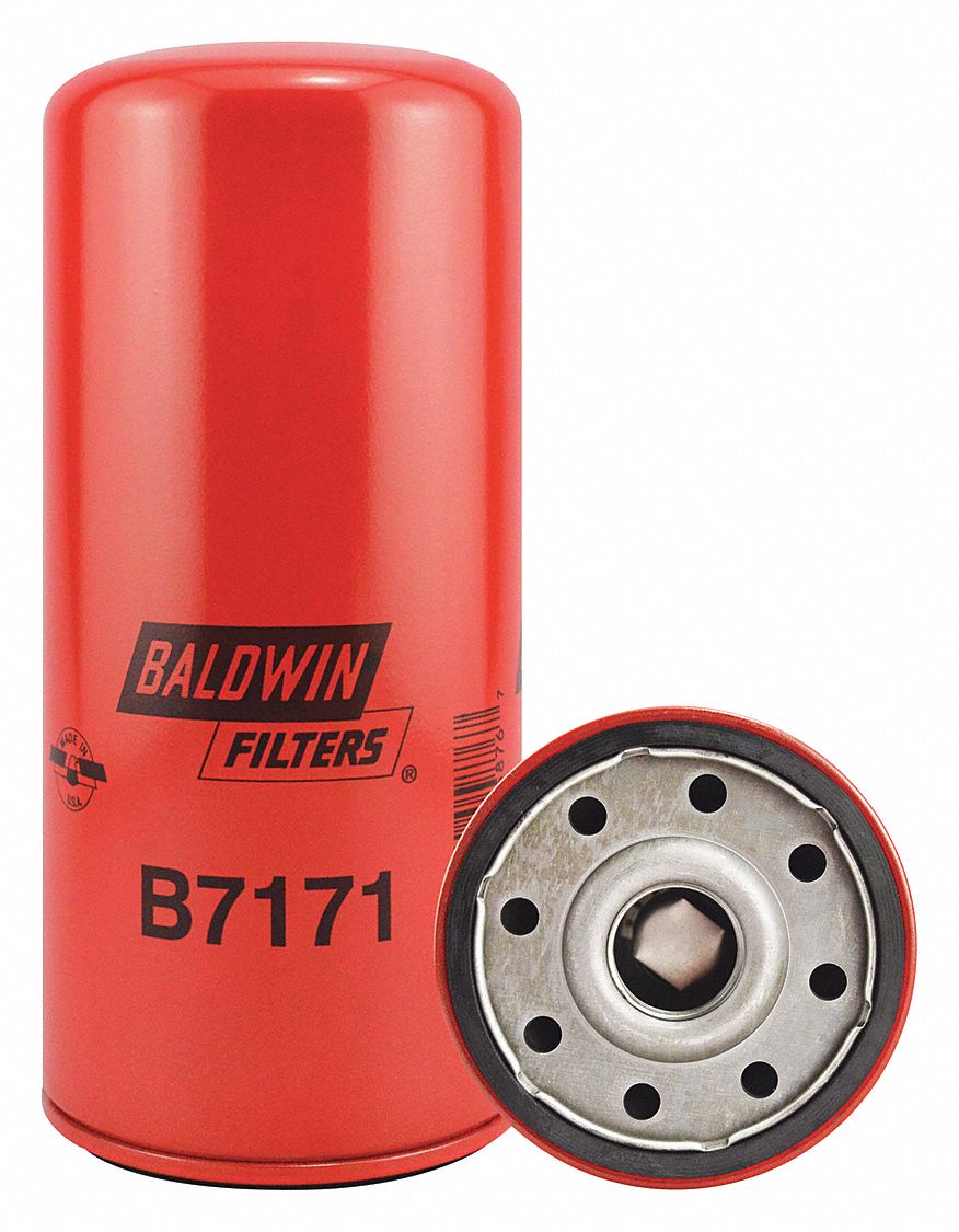Oil Filter: B7171, M30 x 2.0 Thread Size, 9 1/8 in Overall Ht, 4 1/4 in Outside Dia