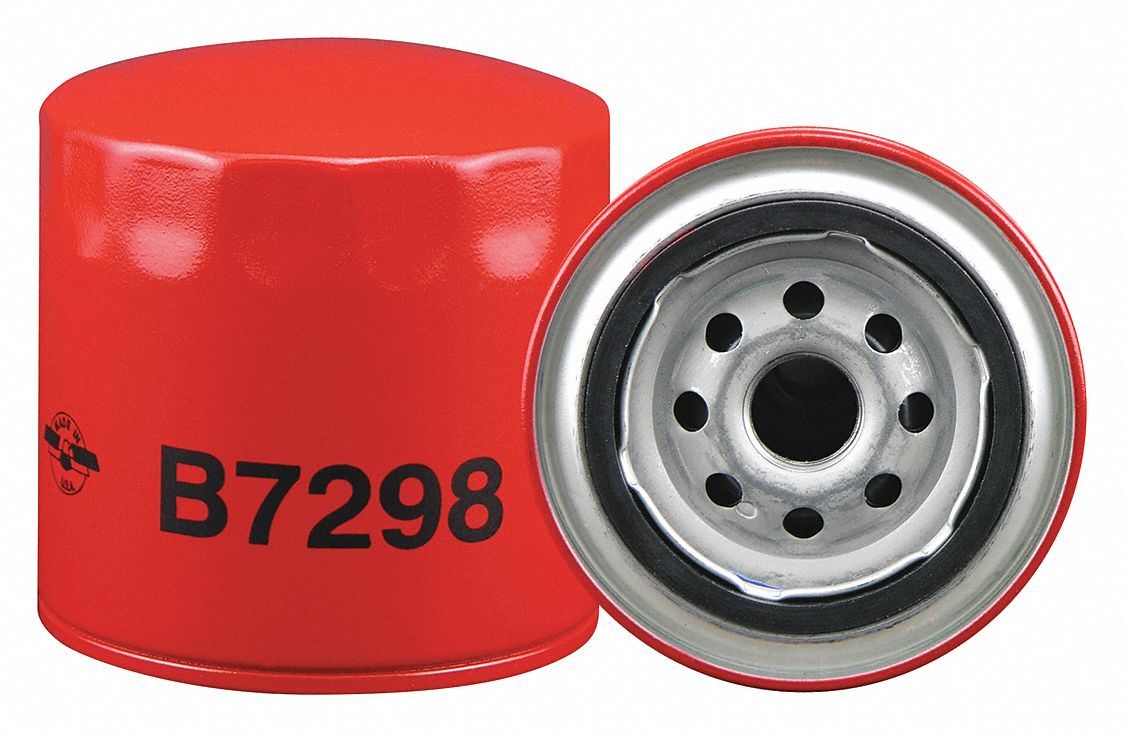 Oil Filter: B7298, LF3376, 3/4"-16 Thread Size, 4 in Overall Ht, Oil, Kubota