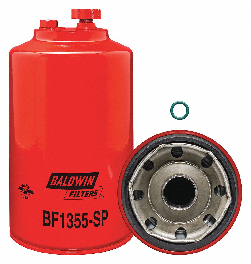 Fuel Filter: Spin-On, 4 11/16 in Outside Dia, 1 1/4"-12 Thread Size, Cellulose