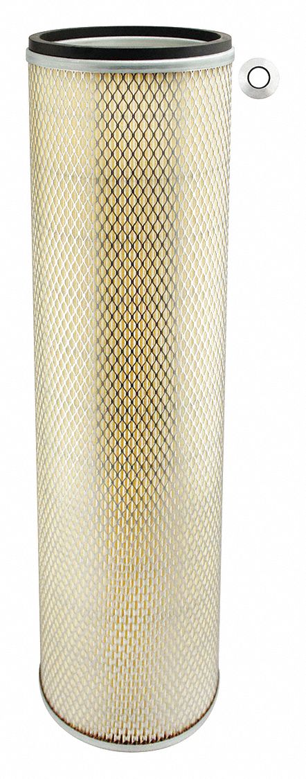 Automotive Air Filter: Round-Oval, Engine, Round, Axial Seal, 25/32 in Inside Dia