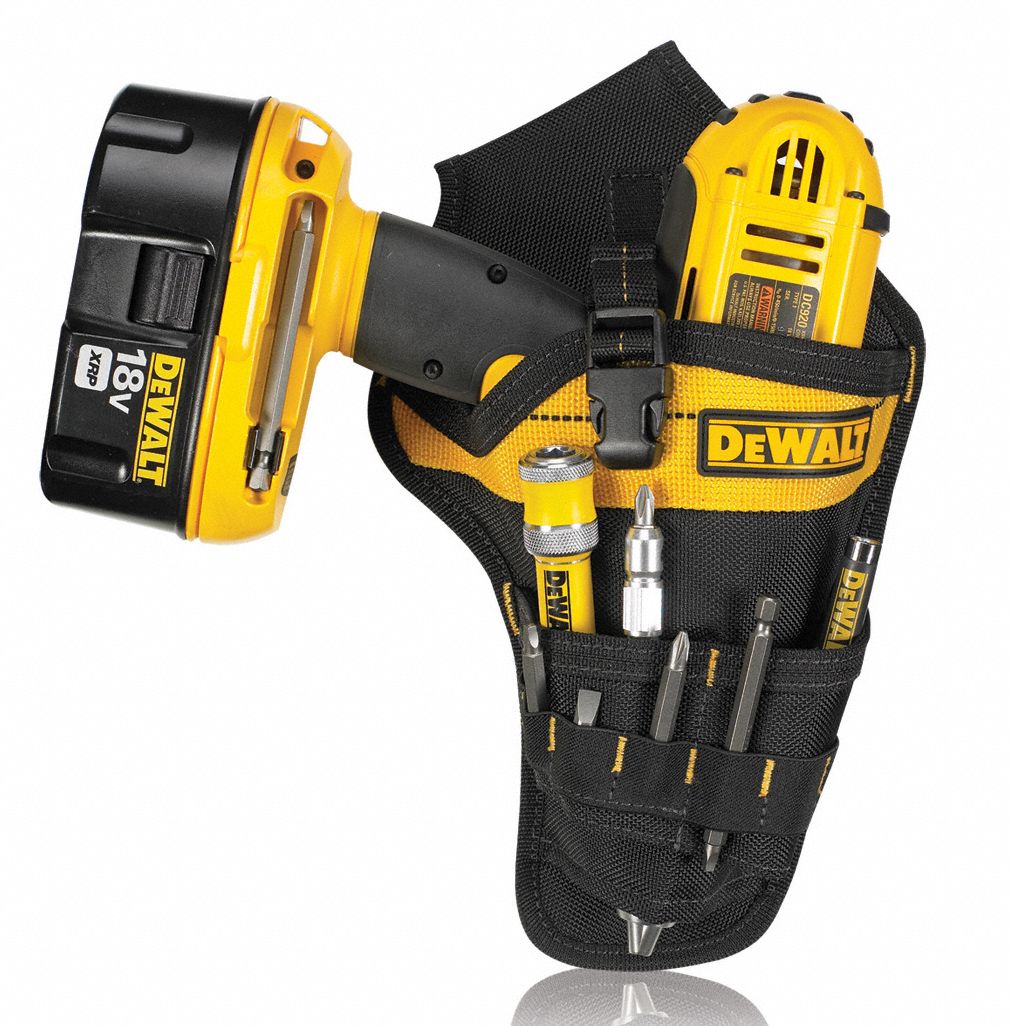 DEWALT Cordless Drill Holder, Black/Yellow Ballistic Poly, 13 3/4 in