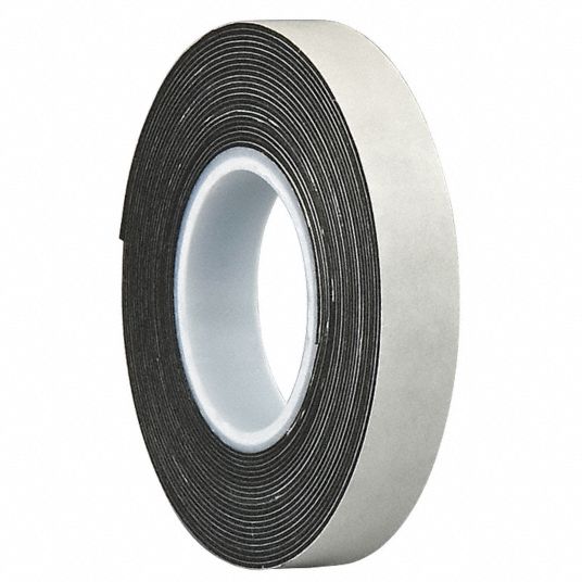 3m Double Sided Foam Tape Black 1 2 In X 5 Yd 1 16 In Tape Thick Rubber Indoor Only 50 To 158 F 15c240 4466 Grainger