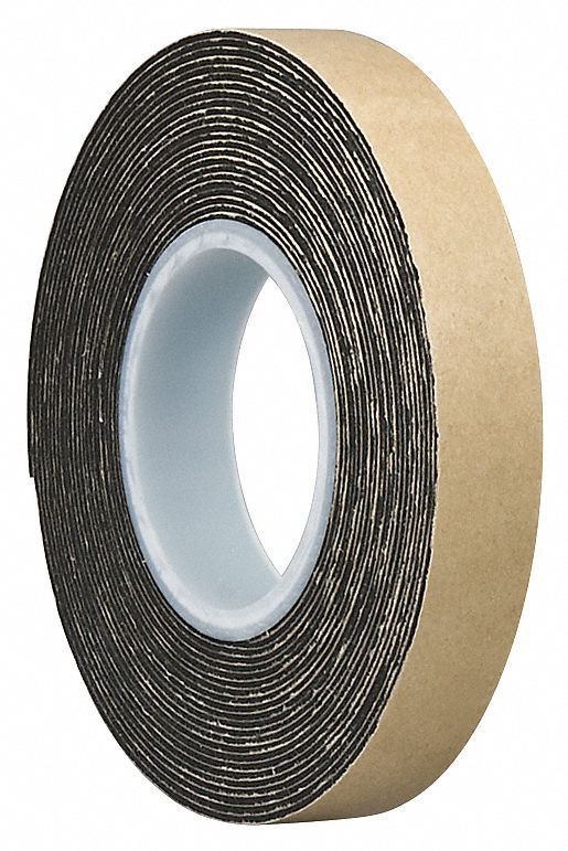 DOUBLE-SIDED FOAM TAPE, BLACK, 2 IN X 5 YD, 1/32 IN THICK, ACRYLIC, INDOOR/OUTDOOR, 4492