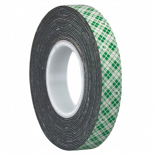 Black, 2 in x 5 yd, Double-Sided Foam Tape - 15C171|4052 - Grainger