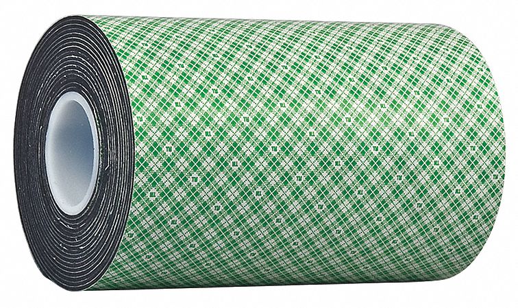 DOUBLE-SIDED FOAM TAPE, BLACK, 2 IN X 5 YD, 1/16 IN THICK, ACRYLIC, INDOOR/OUTDOOR, 4056