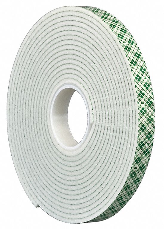 1 roll 0.25 width x 5yd length 3M 4032 Natural Polyurethane Double Coated Foam Tape 