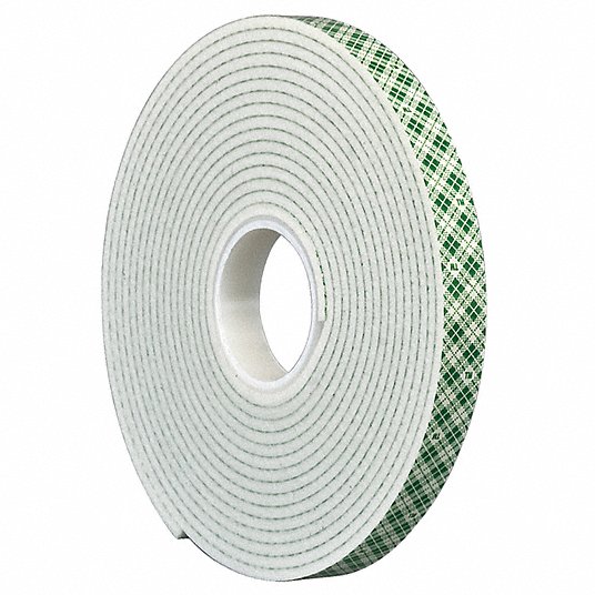 0.25 Width x 72yd Length 3M 4032 Natural Polyurethane Double Coated Foam Tape 1 roll