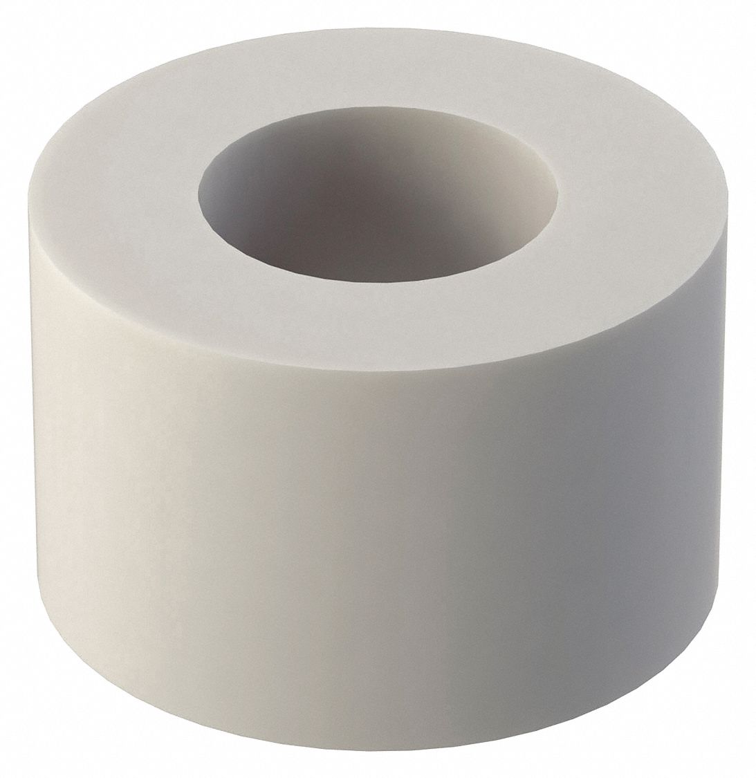 Spacer: For 1/4 in Screw Size, Nylon, Plain, 5/16 in Overall Lg, 0.257 in Inside Dia, 10 PK
