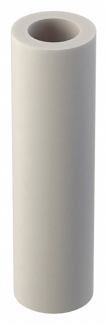 Spacer: For #4 Screw Size, Nylon, Plain, 11/16 in Overall Lg, 0.115 in Inside Dia, 10 PK