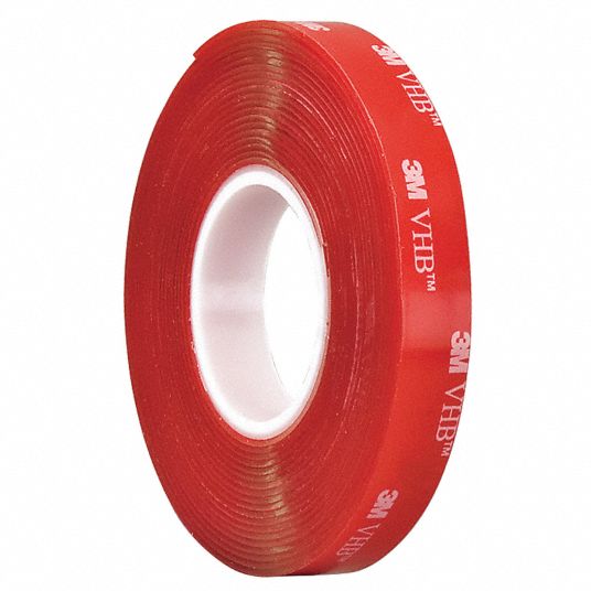 3M VHB Tape 4910, 0.5 in Width x 5 yd Length (1 Roll)