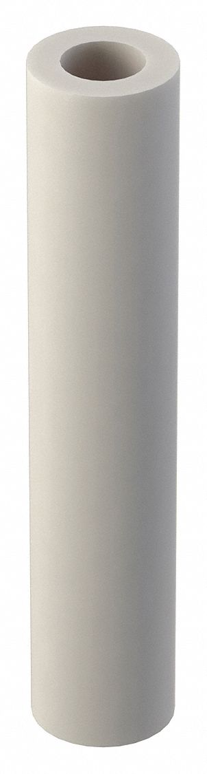 Spacer: For #6 Screw Size, Nylon, Plain, 1 1/4 in Overall Lg, 0.14 in Inside Dia, 10 PK