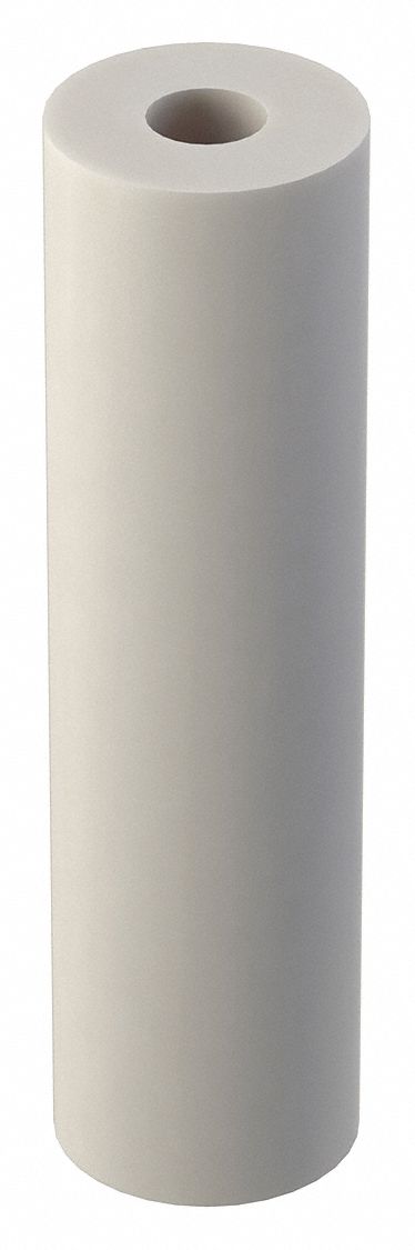 Spacer: For #6 Screw Size, Nylon, Plain, 1 3/8 in Overall Lg, 0.14 in Inside Dia, 10 PK