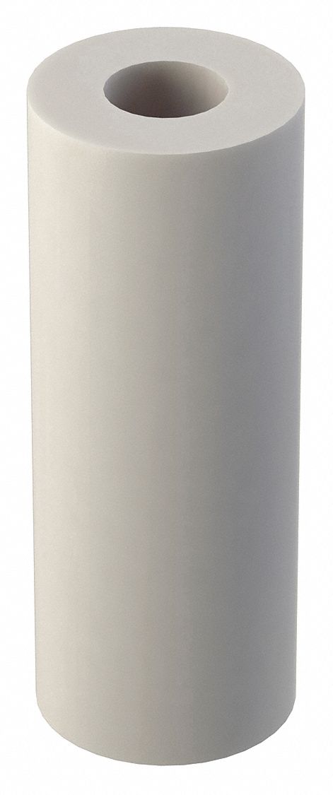 Spacer: For #6 Screw Size, Nylon, Plain, 13/16 in Overall Lg, 0.14 in Inside Dia, 10 PK