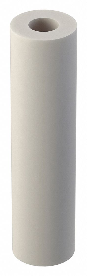Spacer: For #8 Screw Size, Nylon, Plain, 1 1/2 in Overall Lg, 0.171 in Inside Dia, 10 PK