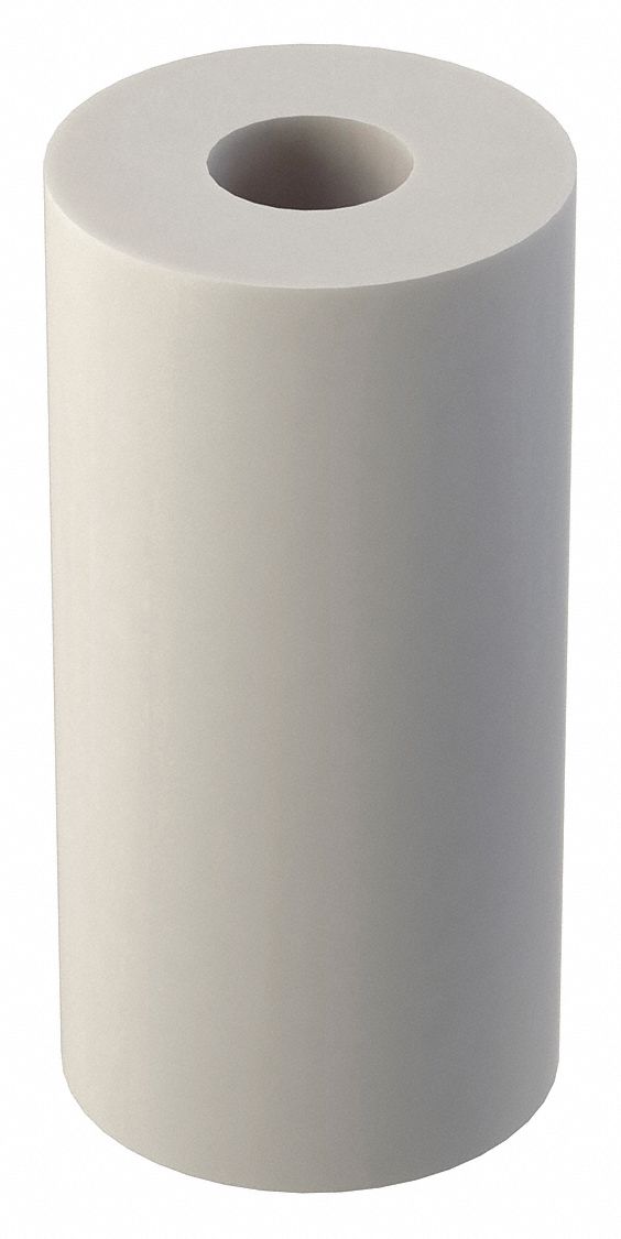 Spacer: For #10 Screw Size, Nylon, Plain, 1 in Overall Lg, 0.194 in Inside Dia, 10 PK