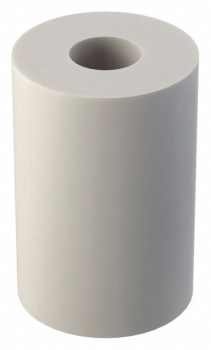 Spacer: For #10 Screw Size, Nylon, Plain, 3/4 in Overall Lg, 0.194 in Inside Dia, 10 PK