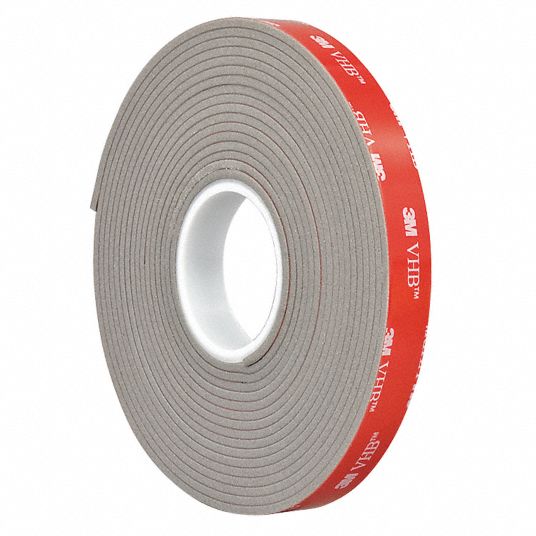 3m Acrylic Foam Double Sided Vhb Foam Tape Acrylic Adhesive 90 Mil Thick 1 In X 5 Yd Gray 15c399 4991 Grainger