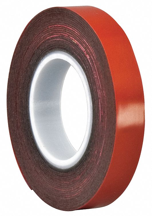 DOUBLE-SIDED FOAM TAPE, VHB 4646, ACRYLIC, ¾ IN X 5 YARD, 1/32 IN THICK, RED