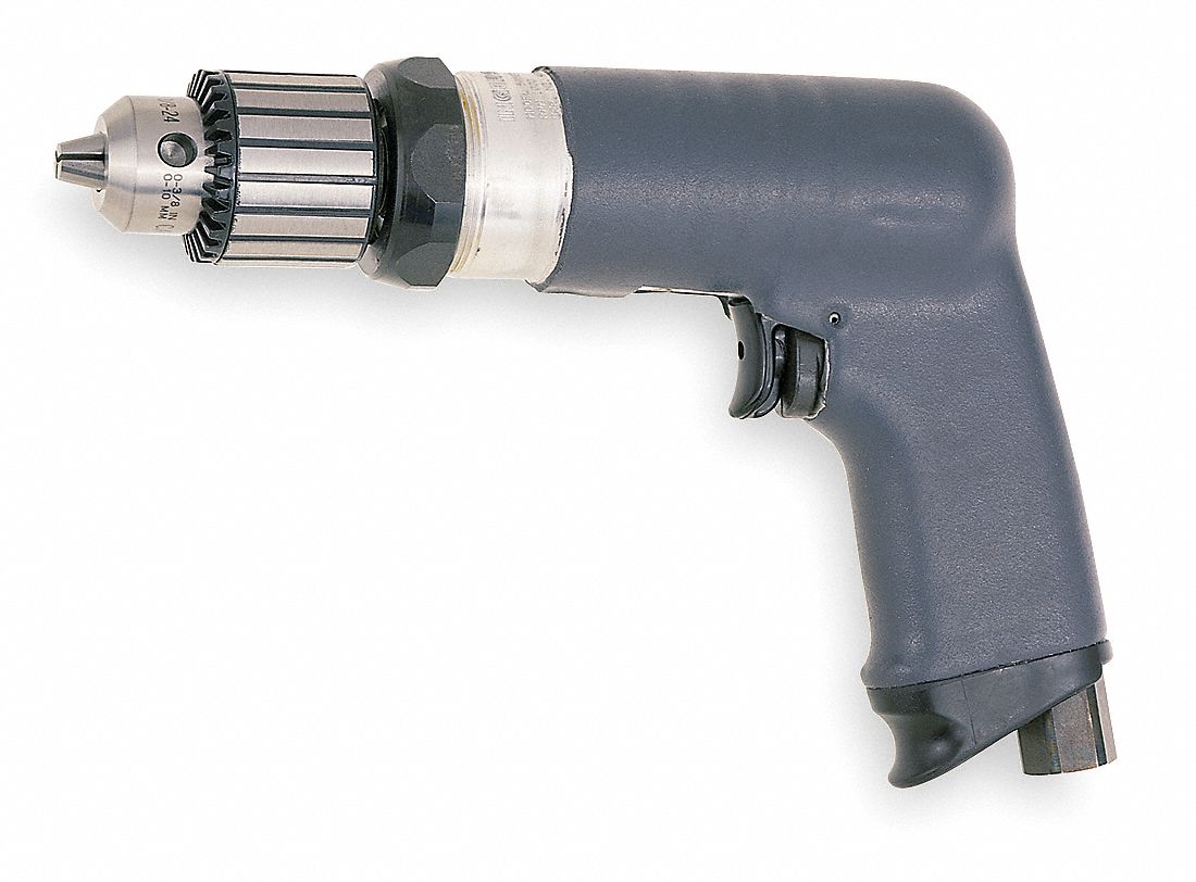 AIR DRILL,INDUSTRIAL,PISTOL,3/8 IN.