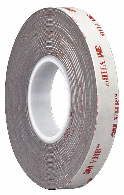 DOUBLE-SIDED FOAM TAPE, VHB 4611, ACRYLIC, 1 IN X 5 YD, 1/16 IN THICK, INDOOR/OUTDOOR