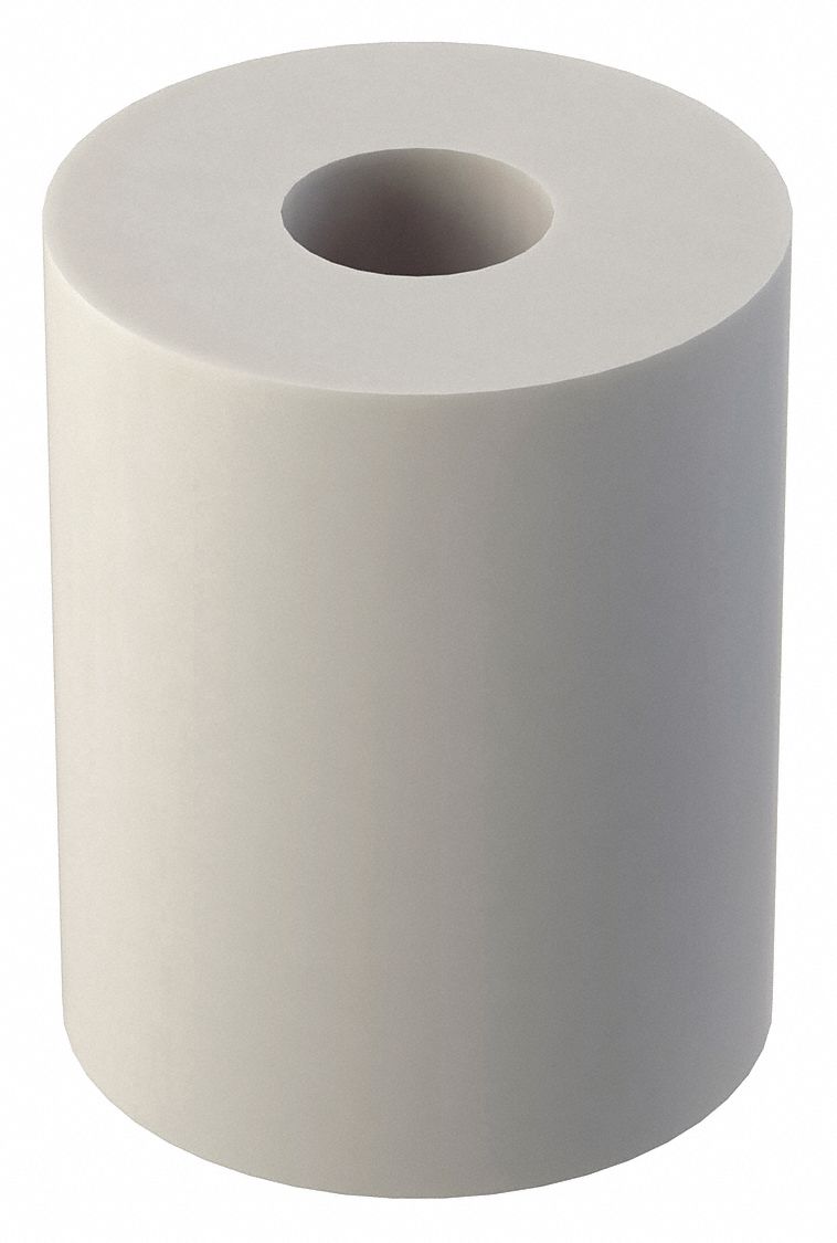 Spacer: For #2 Screw Size, Nylon, Plain, 5/16 in Overall Lg, 0.091 in Inside Dia, 10 PK