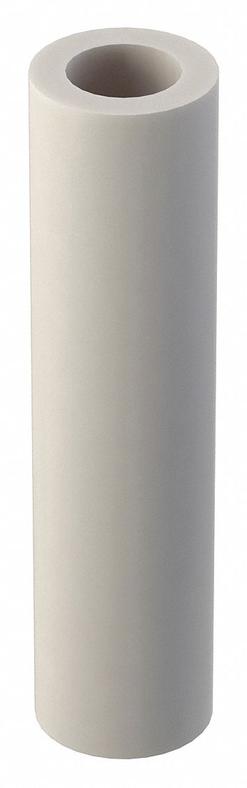 Spacer: For #4 Screw Size, Nylon, Plain, 3/4 in Overall Lg, 0.115 in Inside Dia, 10 PK