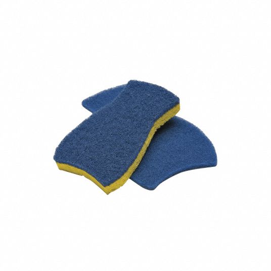 7 in x 4 3/8 in Nylon Scouring Pad, Blue, 20PK Grainger