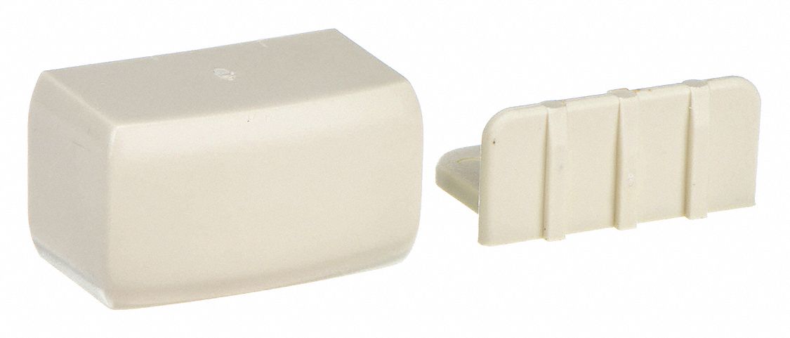 Blank End: PN05, 1 1/4 in Wd, 3/4 in Ht, Plastic, Ivory