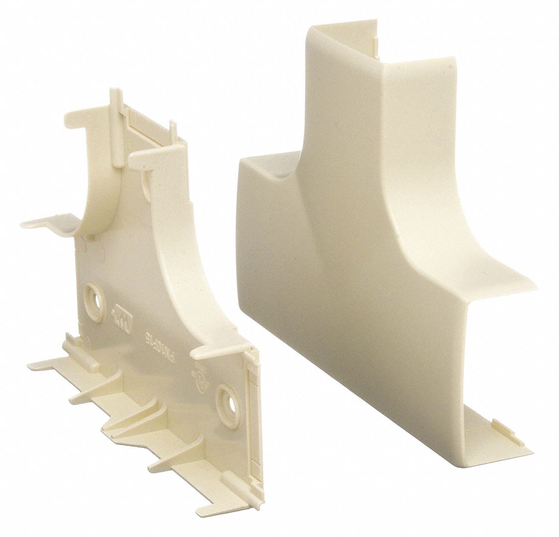 Tee: PN10, 1 3/4 in Wd, 3/4 in Ht, Plastic, Ivory