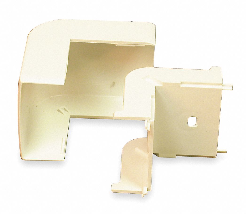 90 Degrees  External Elbow: PN10, 1 3/4 in Wd, 3/4 in Ht, Plastic, Ivory