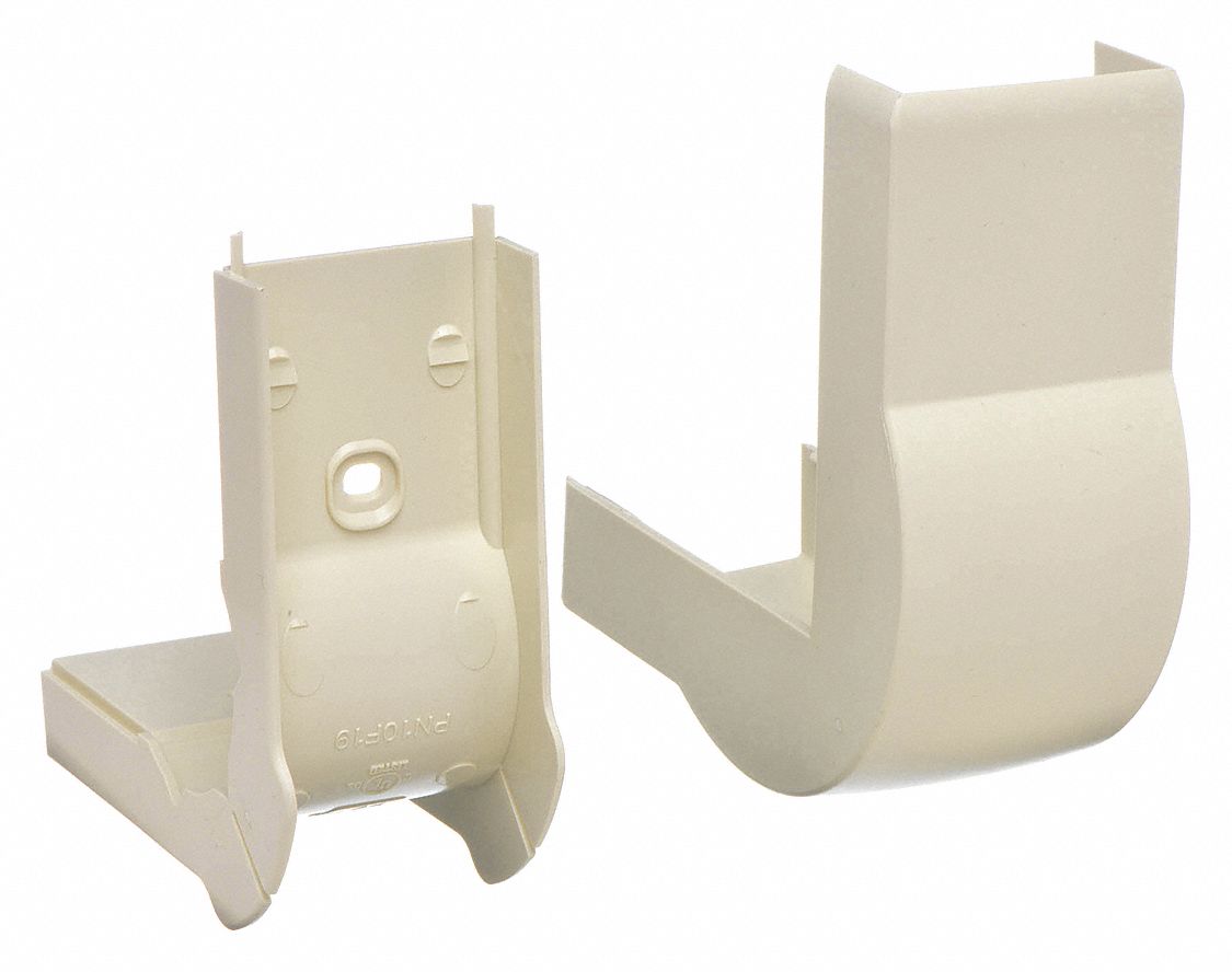 90 °  EXTERNAL ELBOW, FOR PN10 SERIES, 1¾ IN W, ¾ IN H, PLASTIC, IVORY