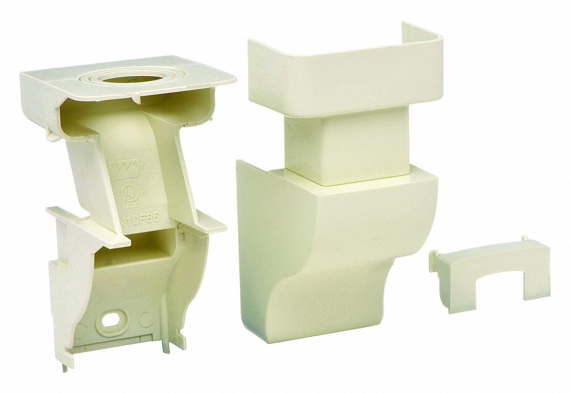 Drop Ceiling Connector, Ivory, PVC, Ends