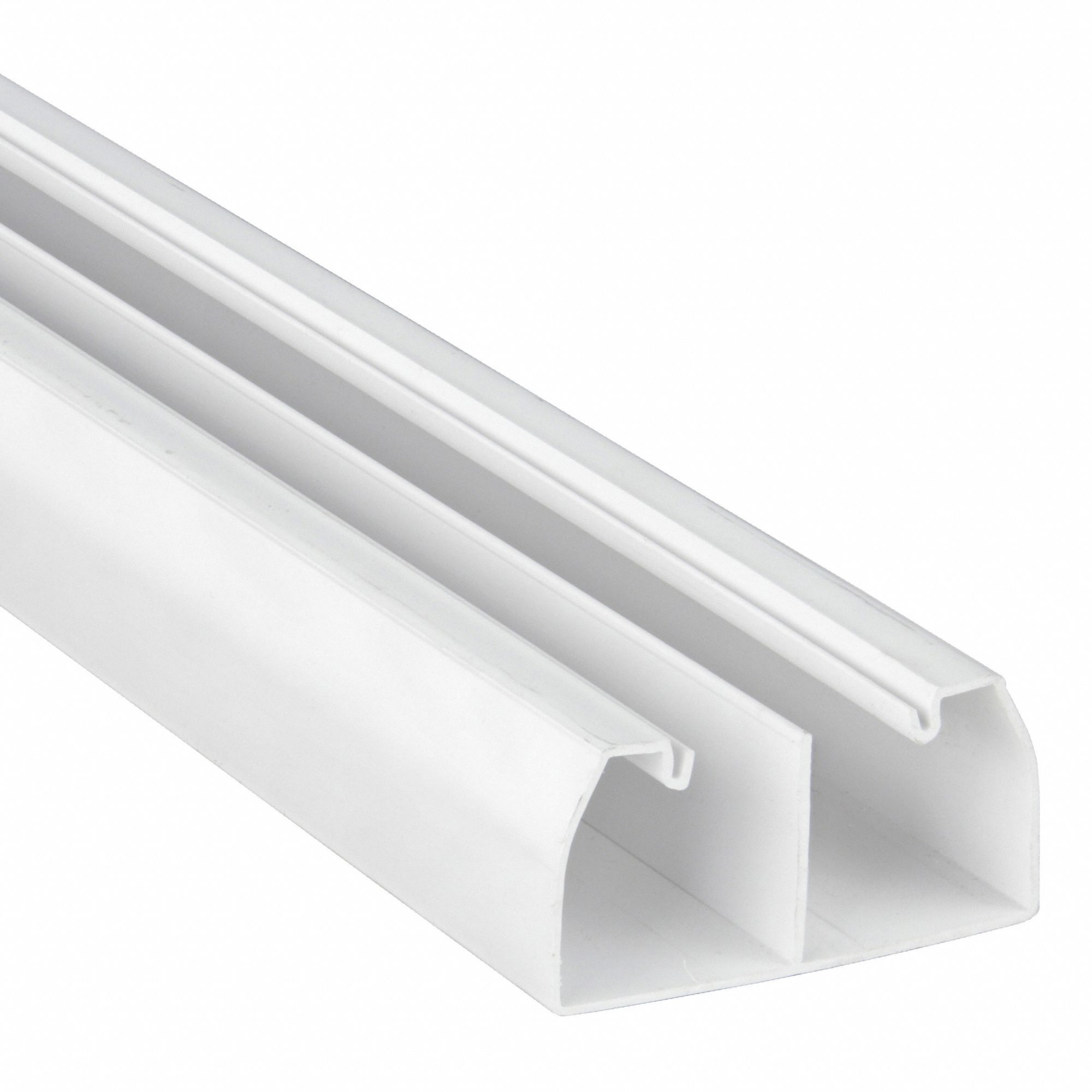 Raceway: CableSmart 40N2, 2 Channels, 4 in Wd, 2 in Ht, 96 in Lg, Plastic, White