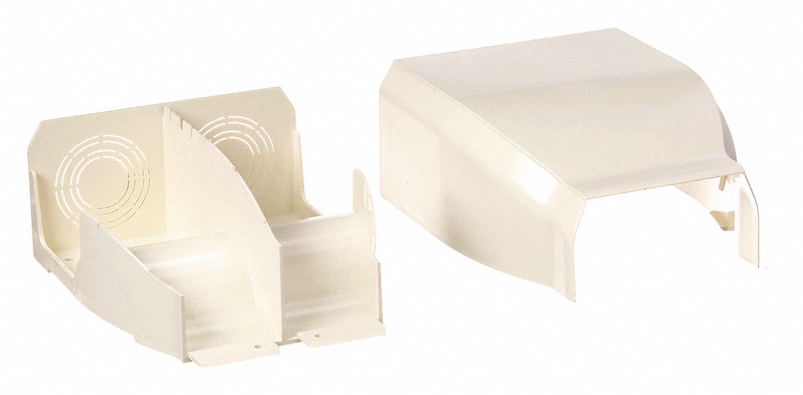 DIVIDED ENTRANCE END, CABLESMART 40N2, 4 IN W, 2 IN H, PLASTIC, IVORY