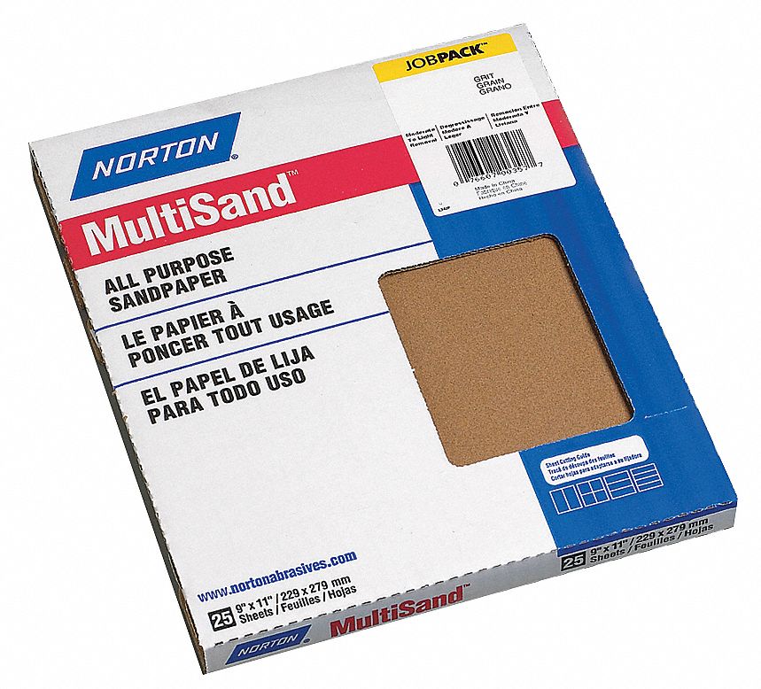 SANDING SHEET,P120 GRIT,11 IN L,PK25