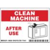 Clean Machine: After Use Signs