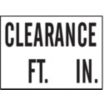Clearance Ft. In. Signs