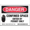 Danger: Confined Space Enter By Permit Only Signs