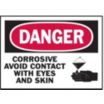 Danger: Corrosive Avoid Contact With Eyes And Skin Signs