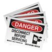 Danger: Disconnect Before Servicing Signs