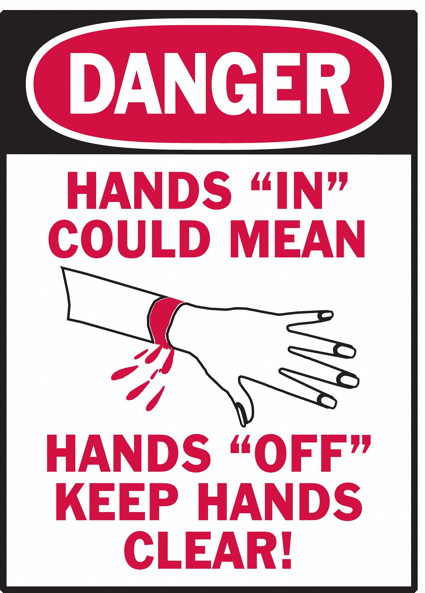 Sign, 5 in x 3 1/2 in, Polyester, PK5