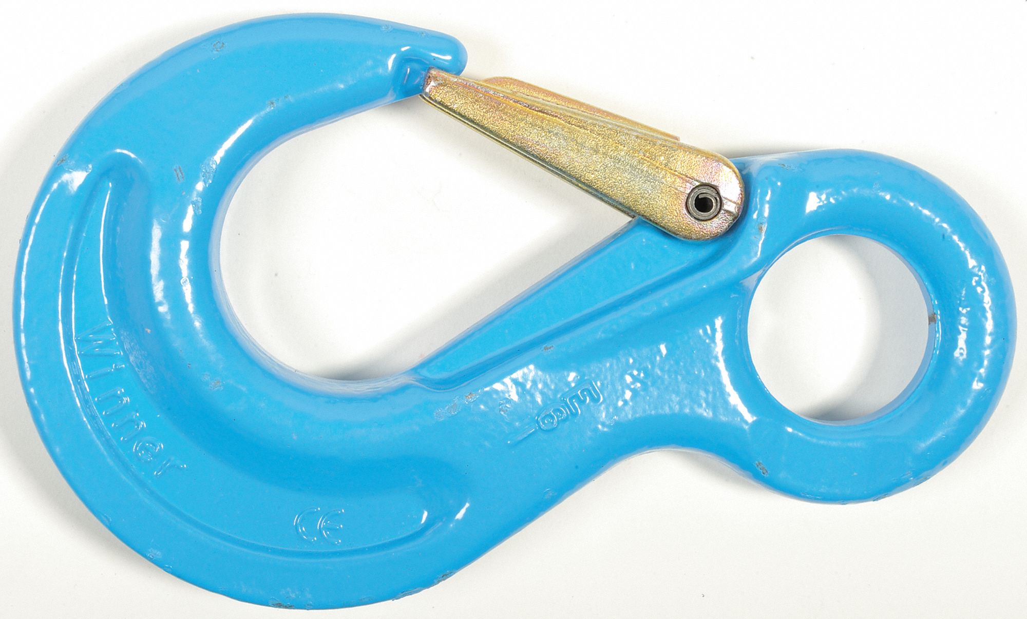 PEWAG Slip Hook, Steel, 120 Grade, Eye, 1/2 in Trade Size, 17,900 lb